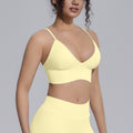 New double-strap seamless yoga bra - sexy back design, quick-dry activewear top for running, fitness, and yoga
