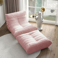 Sofa + footrest (pink suede)