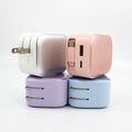 35w gan charger with retractable cable, dual-port (a+c) fast charging adapter, compatible with apple chargers