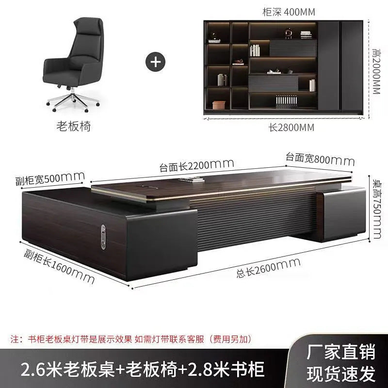 E0 environmental-friendly accessible luxury boss office desk and chair combination casual modern president room classy furniture manager supervisor table