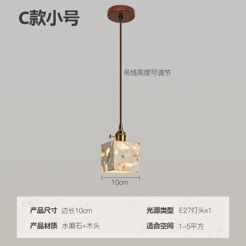 Wabi Sandy Wind Restaurant Chandelier Nordic Creative Terrazzo Combination Retro Homestay Bedroom Bedside Cafe Lighting