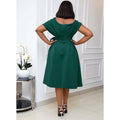Summer new arrivals:  independent store, european and american plus size women's sexy deep v-neck maxi dress/gown