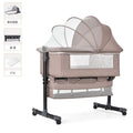 Newborn multifunctional crib convertible to big bed, baby bed, bassinet, foldable, mobile, adjustable height, portable