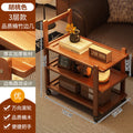 Multi-tier rolling cart - snack organizer, storage rack with wheels, living room storage, freestanding under-table side table, small mobile side table