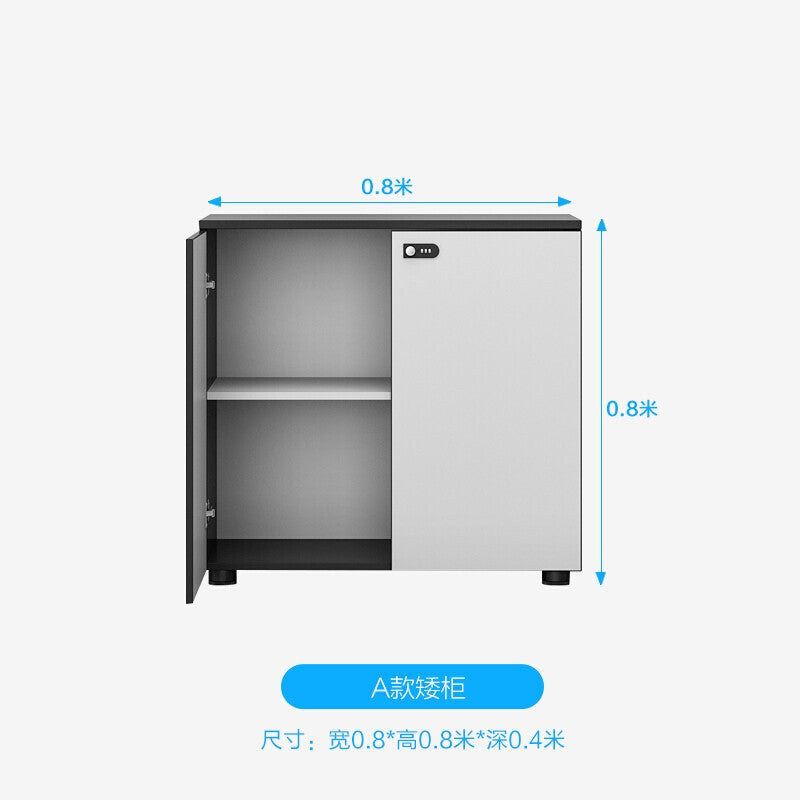 Saint-li filing cabinet - low profile, modern minimalist office storage cabinet for documents and records. features a lockable, combination-code security cabinet for confidential materials