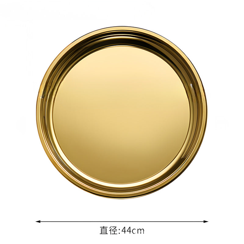 Export stainless steel tray, beautiful plate, for homeclassy jewelry storage tray, hotel commercial metal disc