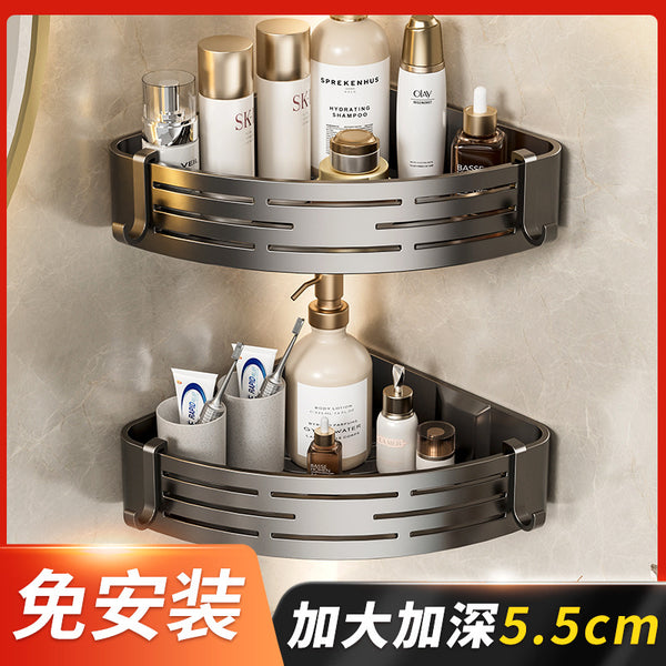 Toilet rack Triangular bathroom No punching toilet Corner hanger Wall-mounted toilet storage rack