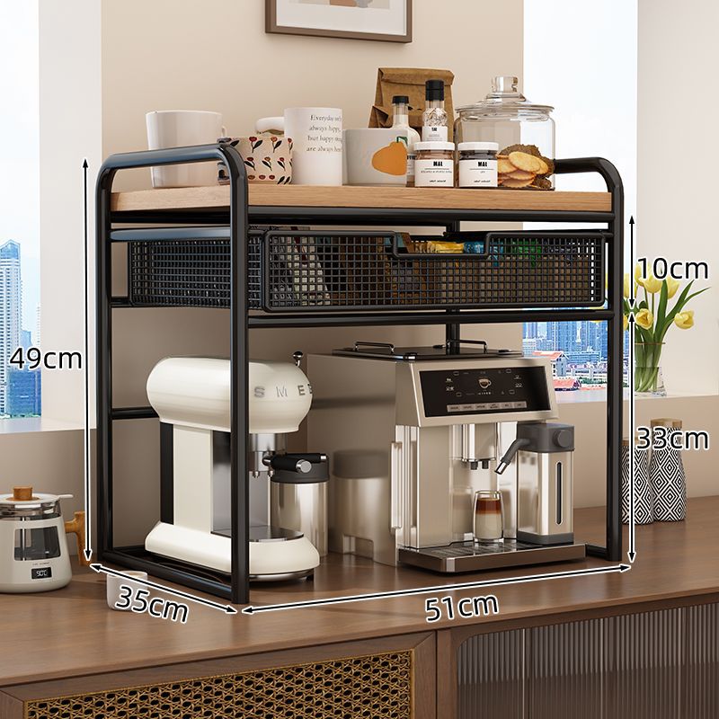 Coffee machine desktop storage rack tea bag coffee storage rack with drawer pull-out new arrival countertop multi-layer storage rack