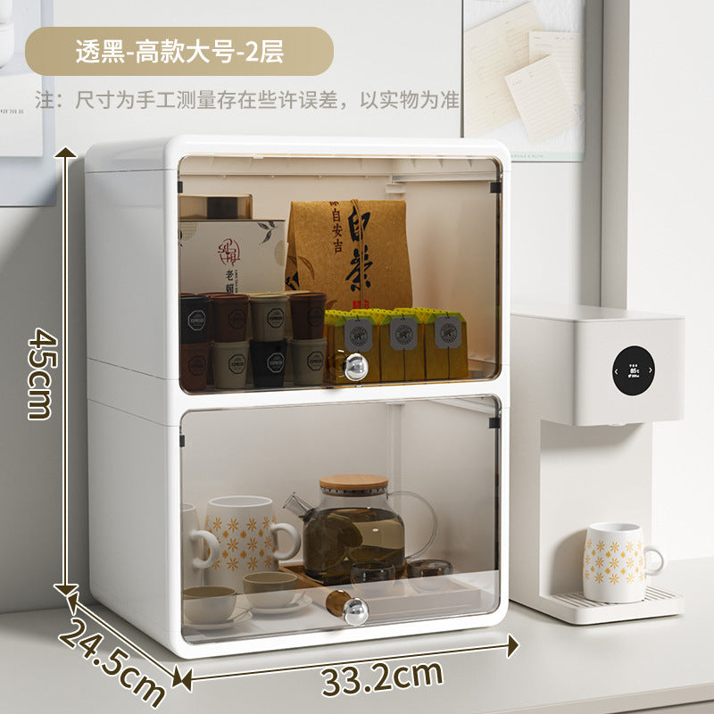 Storage box, drawer, multi-layer snack rack, kitchen desktop, tea cup rack, tea set, storage rack, water cup rack.