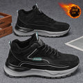 Winter new men's shoes: fleece-lined, warm, double-layer cotton shoes for men - waterproof, slip-resistant, work safety, wear-resistant, thick-soled athletic shoes