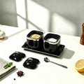 New ceramic seasoning jar set - complete home spice rack, salt & sugar bowl set with spoons - wholesale kitchen utensils