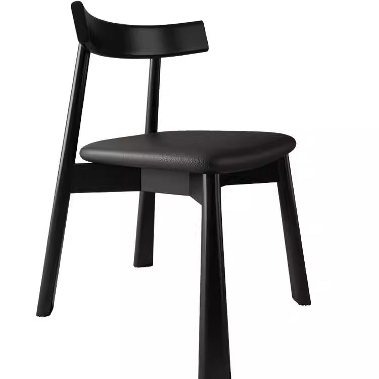 Scandinavian solid wood dining chair for home chinese ancient styleretro black chair ash wood dining table and chair italian normcore back chair