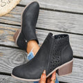 autumn new arrival: plus size chunky heel ankle boots for women, sizes 36-43. price difference: $0.67. available for  and  dropshipping