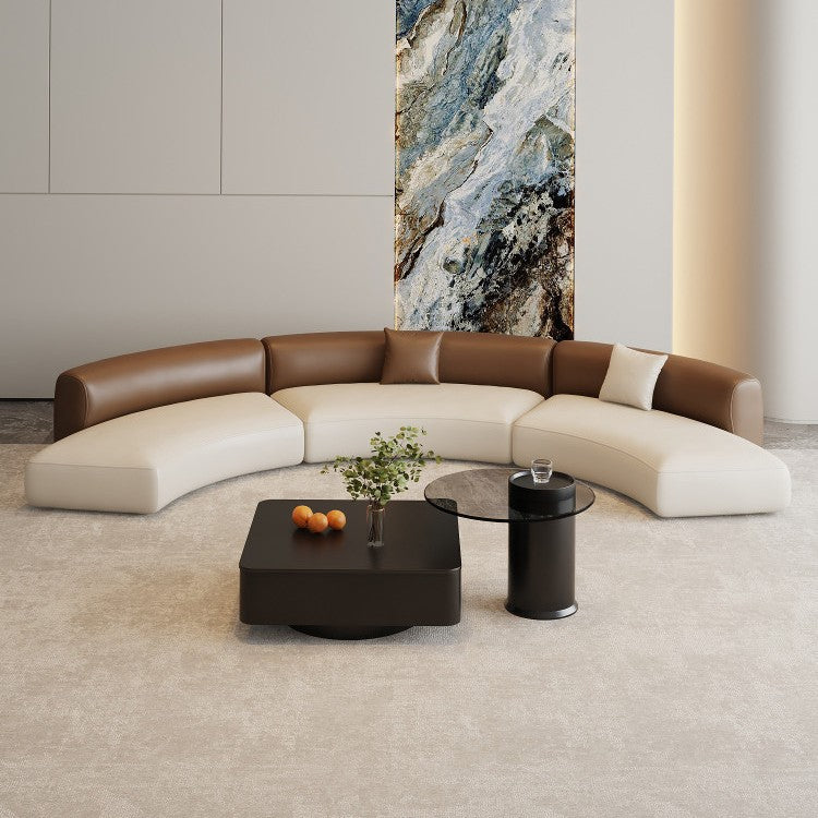 Italian-inspired light luxury hotel lobby reception & meeting sofa set - high-end, minimalist office furniture