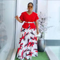 African cross-border women's spring/summer new fashion elegant african plus size maxi dress for  and