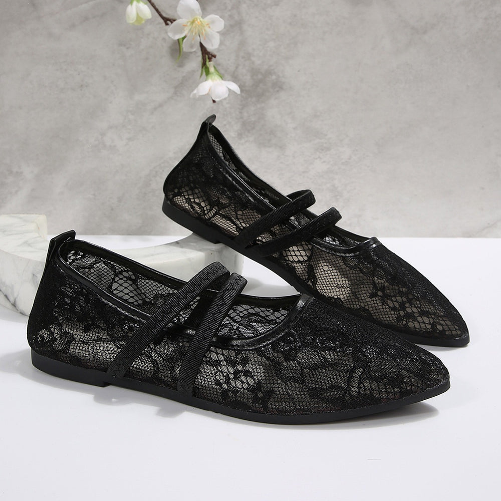 Plus size women's single shoes for export,  summer new korean style casual flat mesh breathable mules
