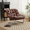 Medieval style single sofa chair living room balcony casual lounge chair retro oil wax leather lazy leather art down american style