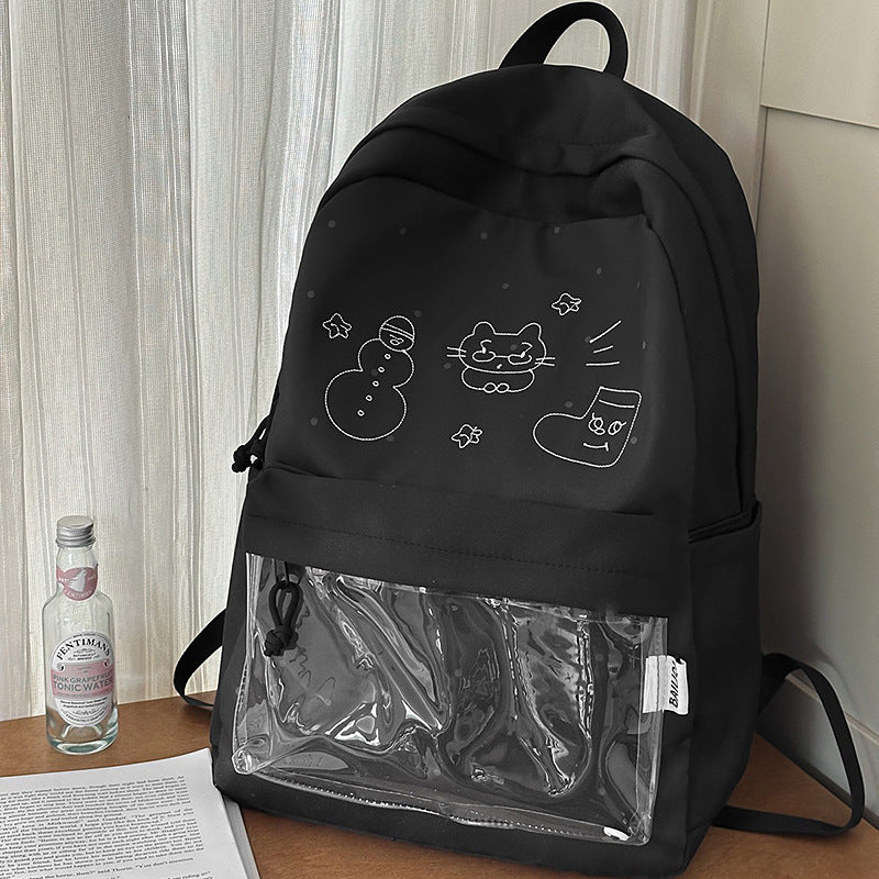 Girls ins style casual college student school bag k-stylefashion lightweight large capacity backpack cute girl backpack