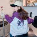 Girls' spring/autumn jacket - new cartoon design, stylish kids' spring hooded sweatshirt, casual outerwear for little girls