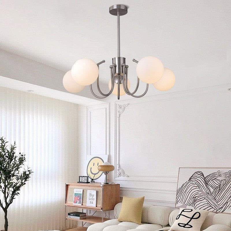 Bauhaus living room chandelier medieval vintage study bedroom light French creative Nordic art magic bean lighting