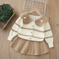 Girls' knit sweater set - new  collection: oversized collar sweater and pants set