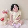 Summer colorful polka dot khaki baby girl flying sleeves new arrival baby clothes cool rompers toddler sweet butt wrap