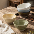 Japanese-style stoneware rice bowl ceramic soup bowl unique creative tableware household dinner bowl retro dessert & salad bowl