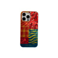 apple 17 pro phone case - gradient color tin foil shell with multi-element patchwork iphone 16 protective cover