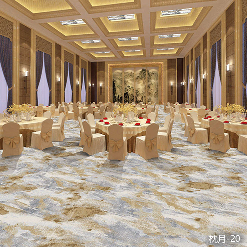 Professionally customized star-rated hotel carpet, banquet hall large area full coverage, reception conference hall wool nylon b1 carpet