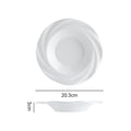 Minimalist pure white ceramic dinnerware set for home, restaurant, and hotel use - porcelain plates, creative plating, and dessert bowls