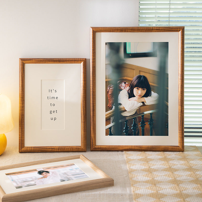 Solid wood photo frame frame 16 inch A4a3 sketch calligraphy mounted picture frame poster 8K open 4k puzzle mounted picture frame hanging wall