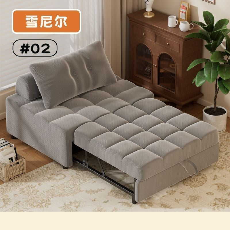 Foldable sofa bed all-in-one dual-purpose small apartment living room balcony multi-functional telescopic bed single double pull-out sofa cotton