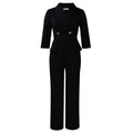 D3357 cross-border fashion:  spring new women's sexy blazer collar long sleeve slim-fit wide leg jumpsuit