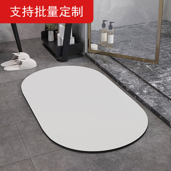 Customized solid color diatom mud cushion bathroom floor mat toilet quick drying household non-slip  wholesale waterproof