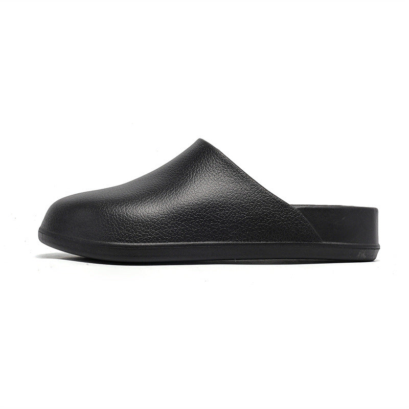 2026new arrivaleva toe cap slippers for men outwear waterproof holeless half slippers high-looking couple holeless slippers