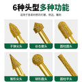 Baolian diamond grinding head hexagonal shank carbide rotate file cast iron stone hand electric drill brazing and polishing handy gadget