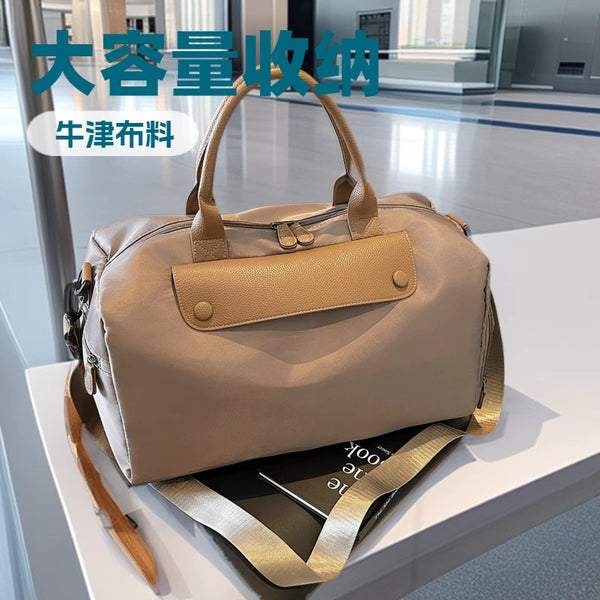 Cross-border new 2025 portable short-distance large-capacity travel bag, light and small fitness bag, leisure business trip duffel bag for women