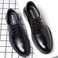 Men's leather dress shoes - soft leather, soft sole - live stream, business formal, youth casual, groomsmen, wedding shoes