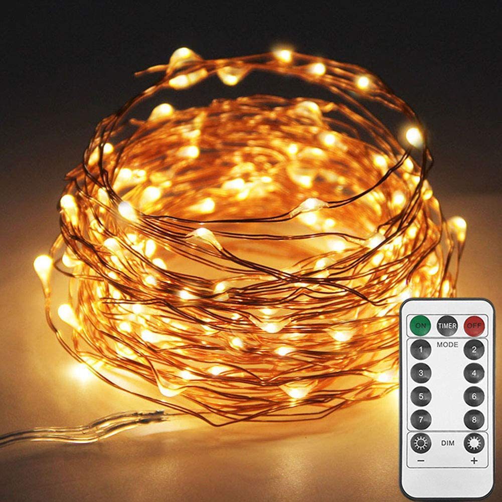 USB remote control copper wire light Gypsy lights Garden balcony Waterproof string lights Flashing garden Christmas decorative light strip