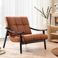 Italian normcore designer single chair finn ash wood living room balcony negotiation leather single sofa casual chair