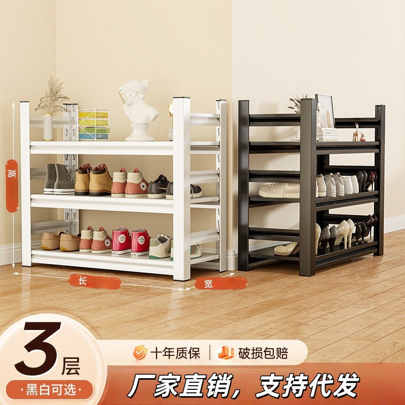 Household steel shoe rack floor-standing multi-layer storage rack simple storage rack entrance entrance door large-capacity shoe cabinet
