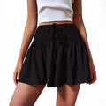 cross-border  european and american women's summer fashion solid color drawstring athletic shorts
