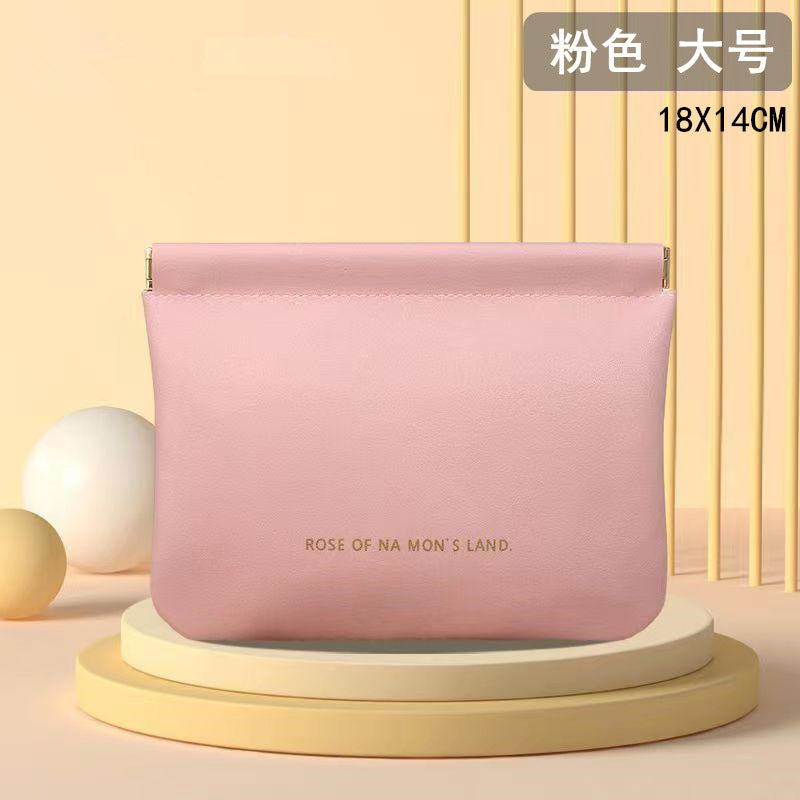 Automatic closure, shrapnel storage bag, data cable, earphone, portable storage bag, going out, cosmetics, cosmetic bag mouth, red envelope.