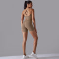 new high-waisted peach lift butt leggings set - activewear with racerback yoga top for running, training, and fitness