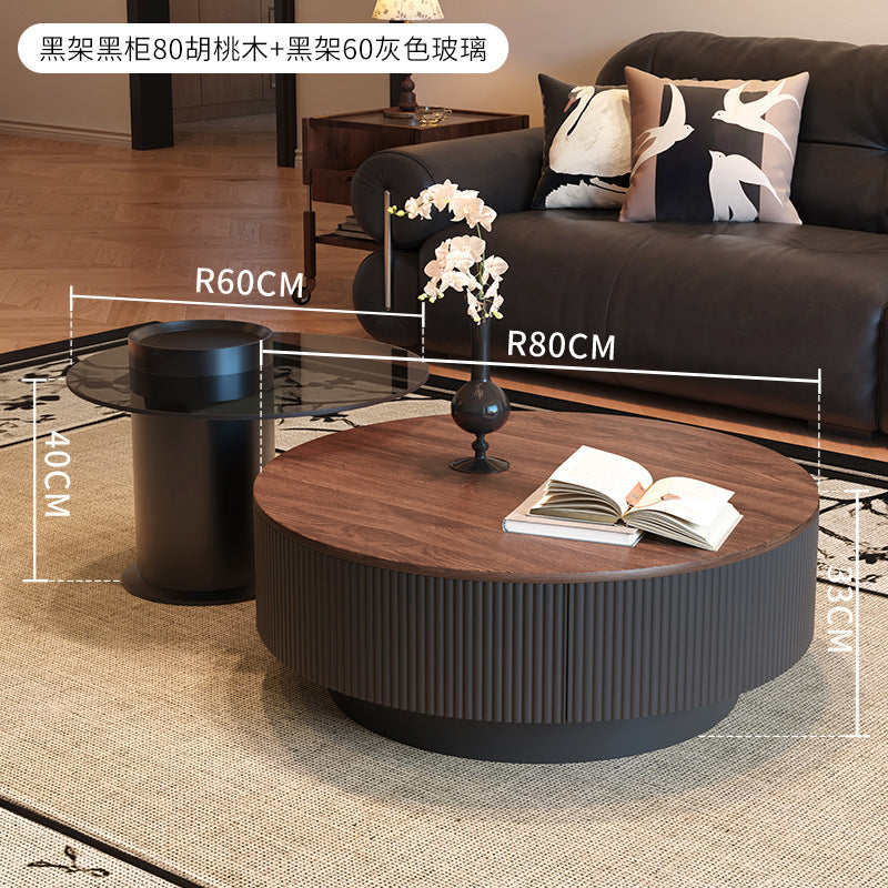 New solid wood coffee table - modern minimalist, light luxury, high-end design for living rooms and small spaces