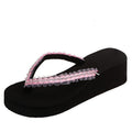 Exportplus size rhinestone flip-flops sandals summernew arrivalfashionplatform shoesthick soleflatscasual flip-flops