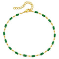 European and american cross-border fashion bohemian square glass handmade beaded necklace - versatile & unique statement piece