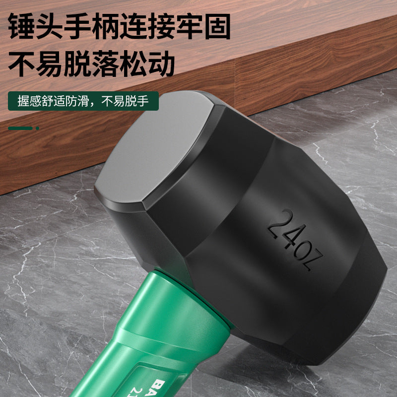 Baolian rubber hammer - anti-vibration, anti-bending hammer for flooring and tile installation - industrial grade solid hammer - multi-purpose installation hammer