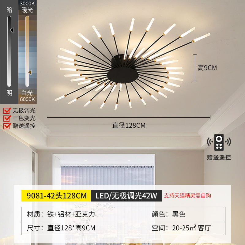 The living room is beautiful and has a high value. Modern smart smoke lamp dimming, living room Nordic style, bedroom, study ceiling chandelier.