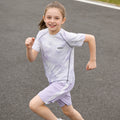 Girls' short-sleeve t-shirt,  new arrival: cool-touch half-sleeve top for girls, summer clothing, youth sports training wear, lightweight t-shirt
